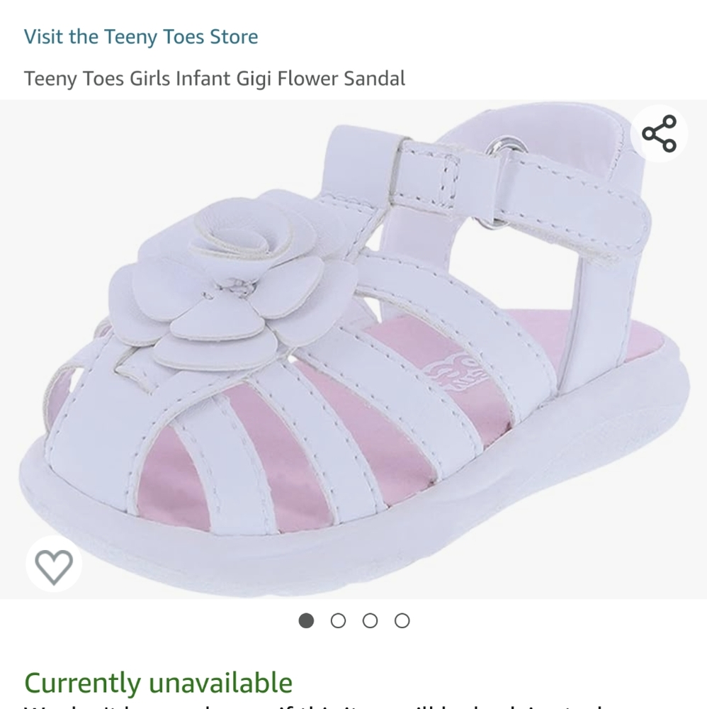 Baby Sandals with Flower RARELY WORN